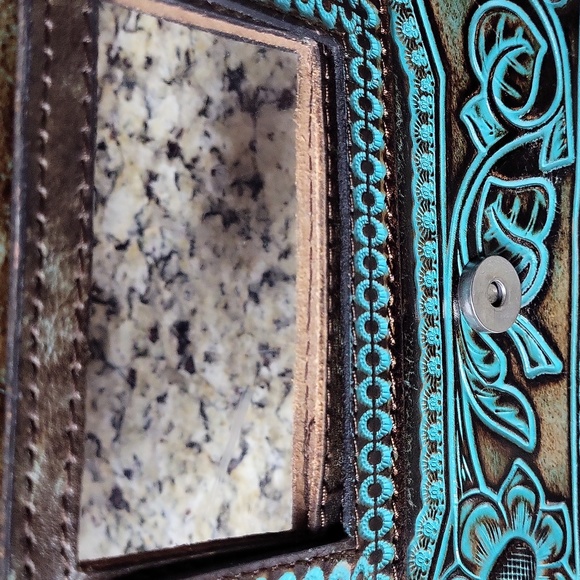 Patricia Nash Turquoise Stella Satchel Crossbody - Picture 7 of 14